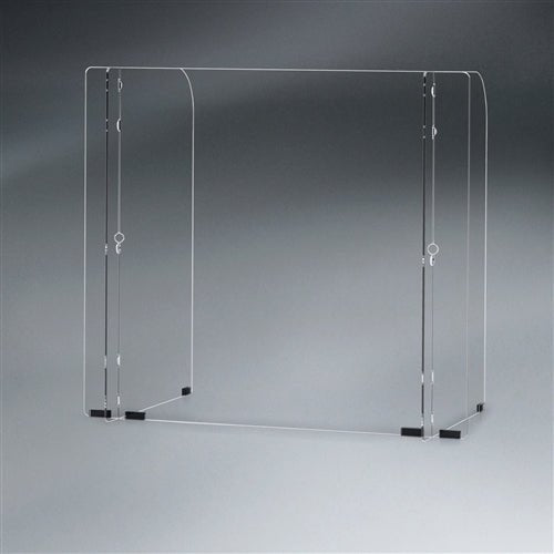 1/8" Acrylic Tabletop Interlock Desk Barrier Sneeze Guard 22"W x 22"H x 15 1/2"D - SchoolOutlet