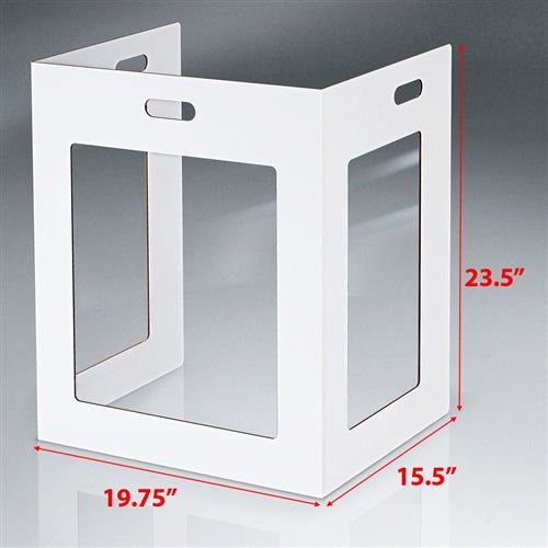 Sneeze Guard for Desks - Economical Corrugated Cardboard Barrier 19 3/4" W x 23 1/2" H x 15 1/2" D fits School Desks - SchoolOutlet