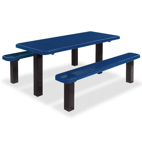 UltraPlay 6' Multi-Pedestal Outdoor Table - Inground Mount (Playcore PLA-349S-V6) - SchoolOutlet