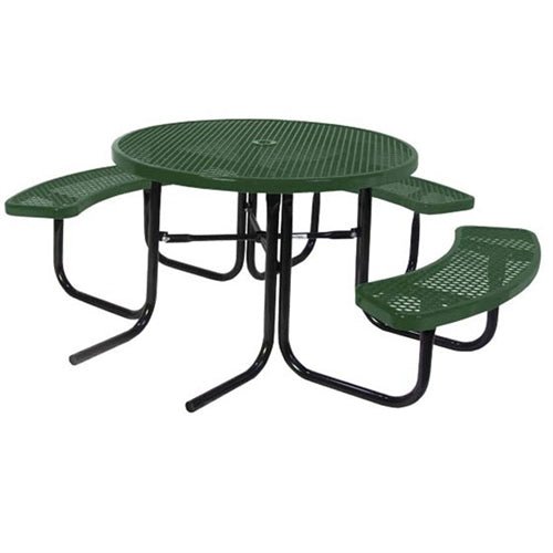 UltraPlay 46" ADA 3-Seat Round Outdoor Picnic Table (Playcore PLA-358H-RDV) - SchoolOutlet