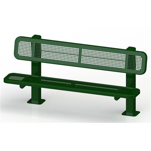 UltraPlay Single Sided Bollard Style Outdoor Bench 6'L - Inground Legs (Playcore PLA-961S-V6) - SchoolOutlet