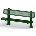 UltraPlay Single Sided Bollard Style Outdoor Bench 6'L - Inground Legs (Playcore PLA-961S-V6) - SchoolOutlet