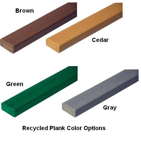 UltraPlay Recycled Outdoor Plastic Bench with 2 Planters (Playcore PLA-992) - SchoolOutlet