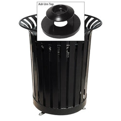 UltraPlay Lexington Outdoor Trash Receptacle with Ash Urn Top & Plastic Liner - 36 Gallon