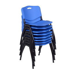 Regency M Lightweight Stackable Sturdy Breakroom Chair (8 pack)- Blue