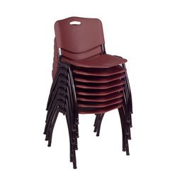 Regency M Lightweight Stackable Sturdy Breakroom Chair (8 pack)- Burgundy