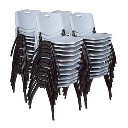 Regency M Lightweight Stackable Sturdy Breakroom Chair (40 pack)- Grey