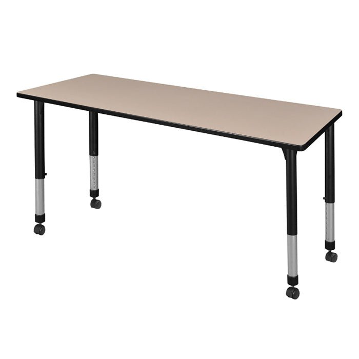 Regency Kee 60 x 30 in. Height Adjustable Mobile Classroom Activity Table - SchoolOutlet