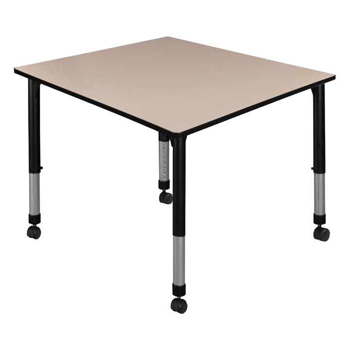 Regency Kee 48 in. Square Height Adjustable Mobile Classroom Activity Table - SchoolOutlet