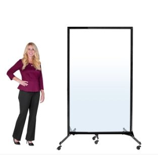 Screenflex CRD1 - Screenflex Acrylic Clear Dividers 3' 4" L x 6' 2" H - SchoolOutlet