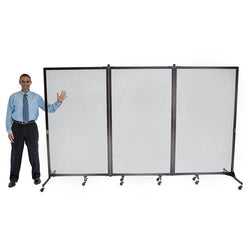 Screenflex CRD3 - Screenflex Acrylic Clear Dividers 10' L x 6' 2" H - 3 Panels