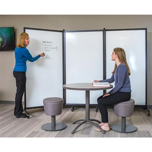 Screenflex CRDW1 - Whiteboard Dividers 3' 4" L x 6' 2" H - SchoolOutlet