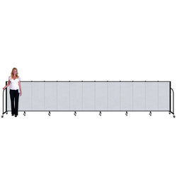 Screenflex FSL4013 - 13 Panels Standard Portable Room Divider 24' 1" L x 4' H