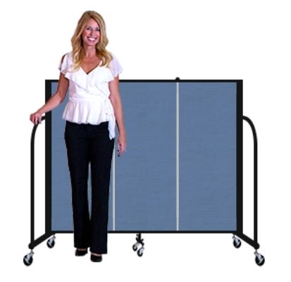 Screenflex FSL403 - 3 Panel Standard Portable Room Divider 5'9" L x 4' H - SchoolOutlet