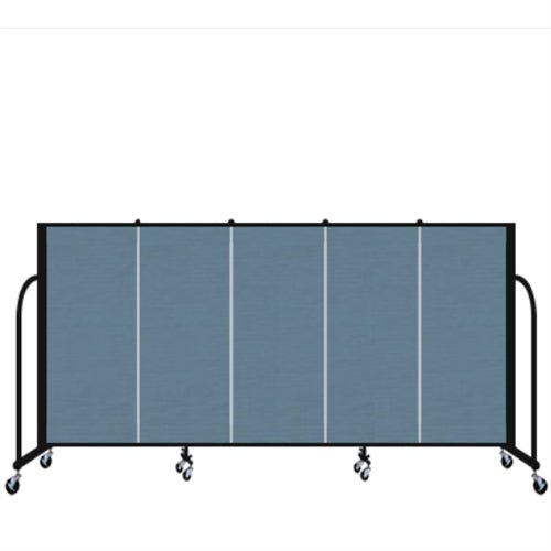 Screenflex FSL405 - 5 Panels Standard Portable Room Divider 9' 5" L x 4' H - SchoolOutlet