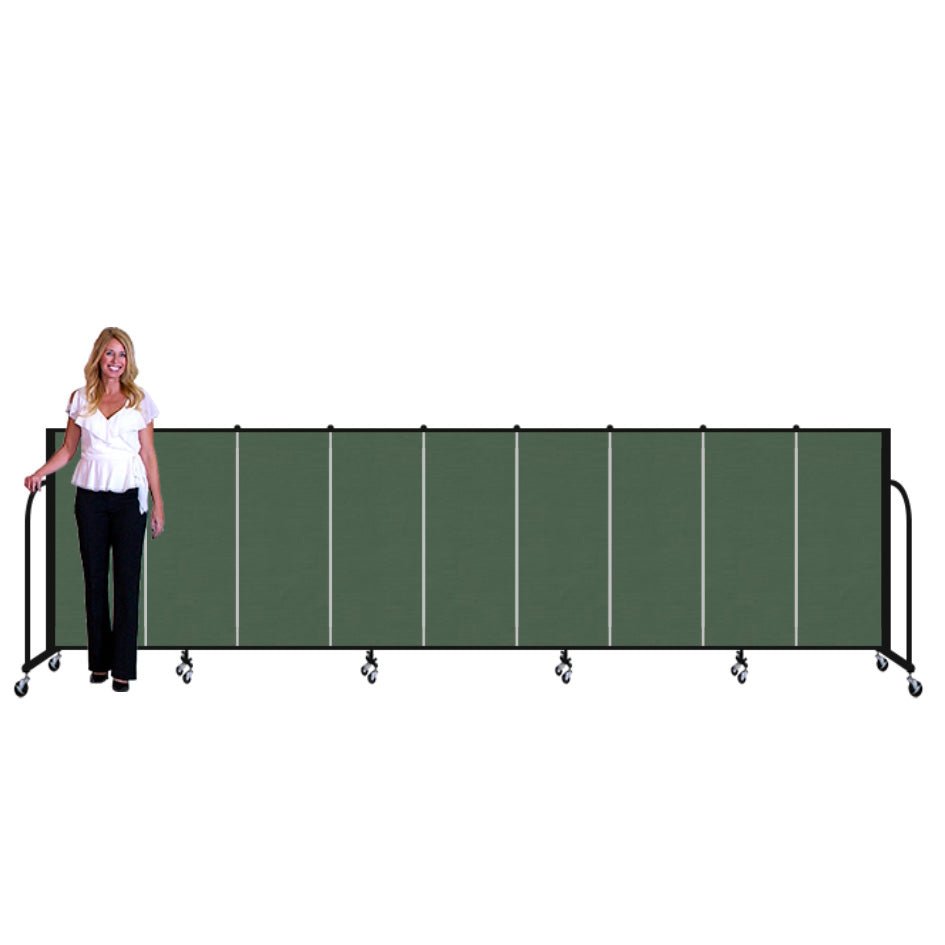 Screenflex FSL409 - 9 Panels Standard Portable Room Divider 16' 9" L x 4' H - SchoolOutlet