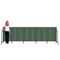 Screenflex FSL409 - 9 Panels Standard Portable Room Divider 16' 9" L x 4' H