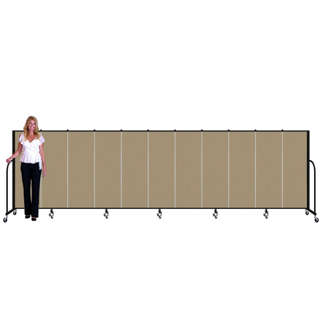 Screenflex FSL5011 - 11 Panels Standard Portable Room Divider 20' 5" L x 5' H - SchoolOutlet
