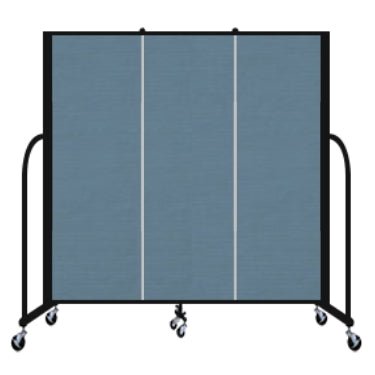 Screenflex FSL503 - 3 Panels Standard Portable Room Divider 5'9" L x 5' H - SchoolOutlet