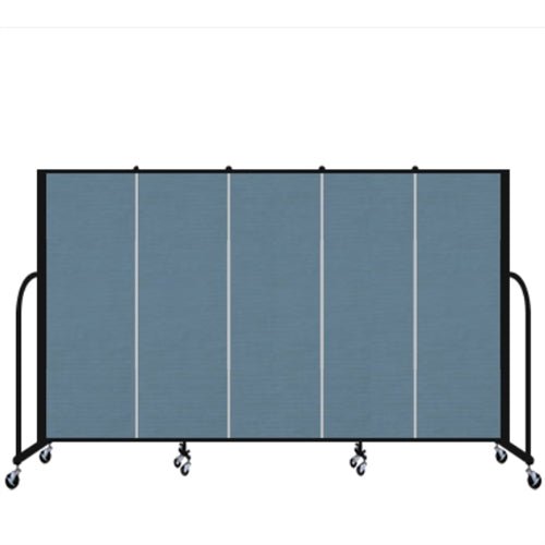 Screenflex FSL505 - 5 Panels Standard Portable Room Divider 9' 5" L x 5' H - SchoolOutlet