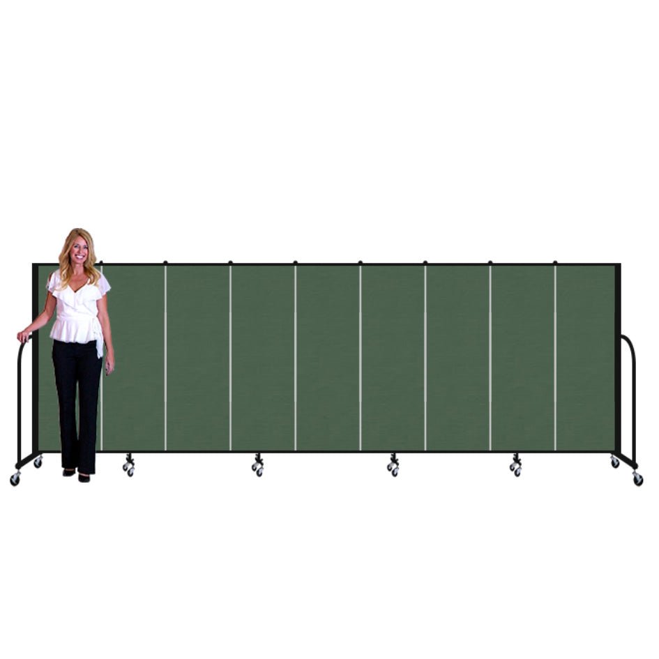 Screenflex FSL509 - 9 Panels Standard Portable Room Divider 16' 9" L x 5' H - SchoolOutlet