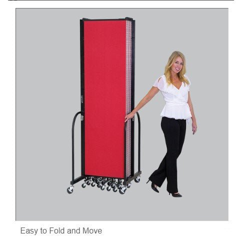 Screenflex FSL6813 - 13 Panels Standard Portable Room Divider 24' 1" L x 6' 8" H - SchoolOutlet