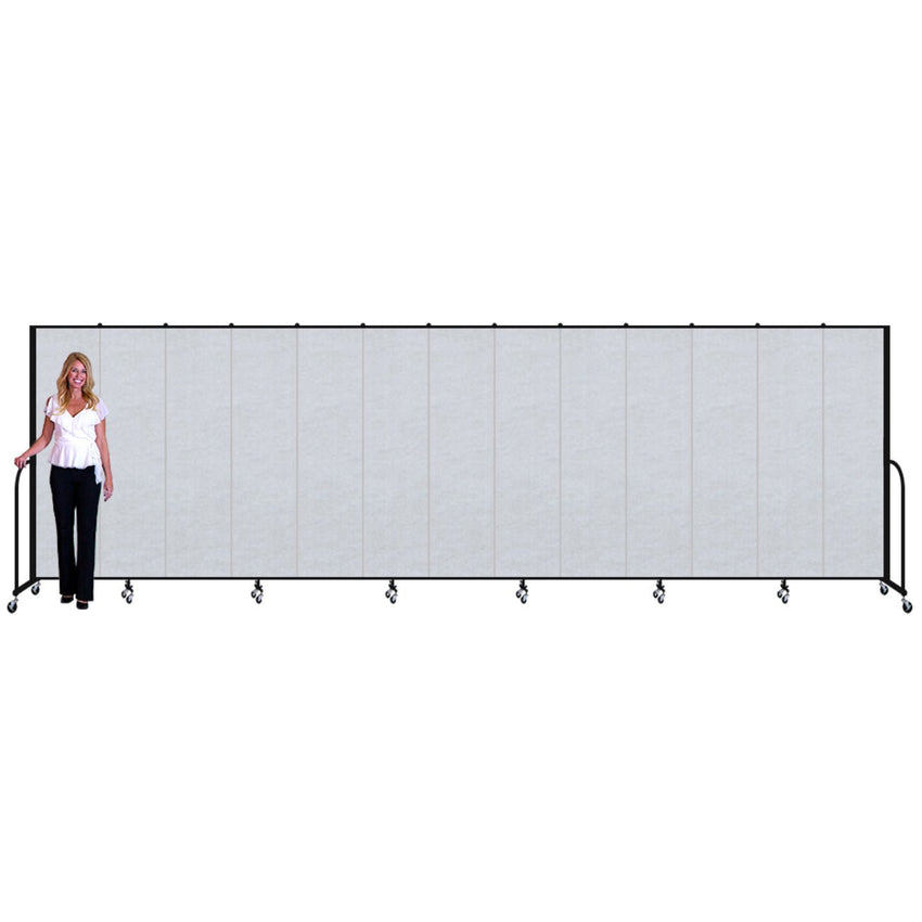 Screenflex FSL6813 - 13 Panels Standard Portable Room Divider 24' 1" L x 6' 8" H - SchoolOutlet