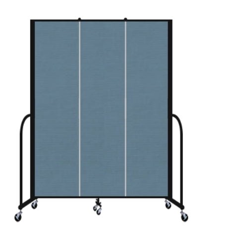 Screenflex FSL683 - 3 Panels Standard Portable Room Divider 5'9" L x 6' 8" H - SchoolOutlet