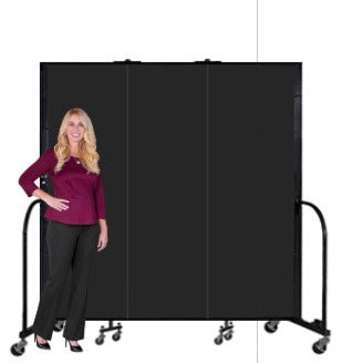 Screenflex FSL683-WX - 3 Panels Standard Portable Room Divider 5' 9" L x 6' 8" H - SchoolOutlet