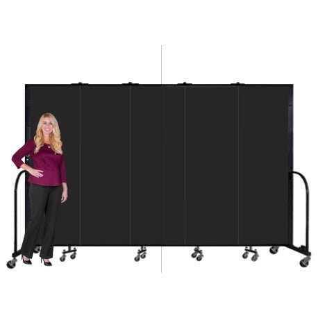 Screenflex FSL685-WX - 5 Panels Standard Portable Room Divider 9' 5" L x 6' 8" H - SchoolOutlet