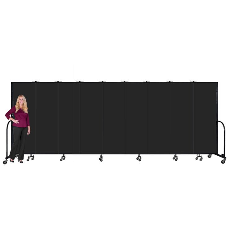 Screenflex FSL689-WX - 9 Panels Standard Portable Room Divider 16' 9" L x 6' 8" H - SchoolOutlet