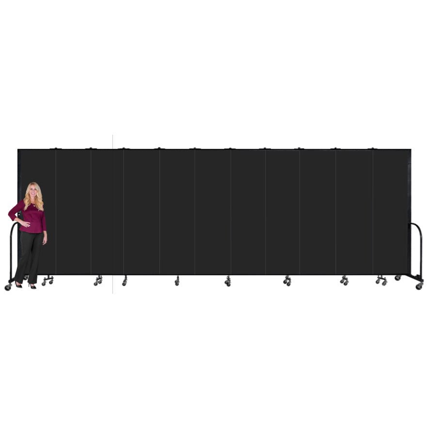Screenflex FSL7411-WX - 11 Panels Standard Portable Room Divider 20' 5" L x 7' 4" H - SchoolOutlet