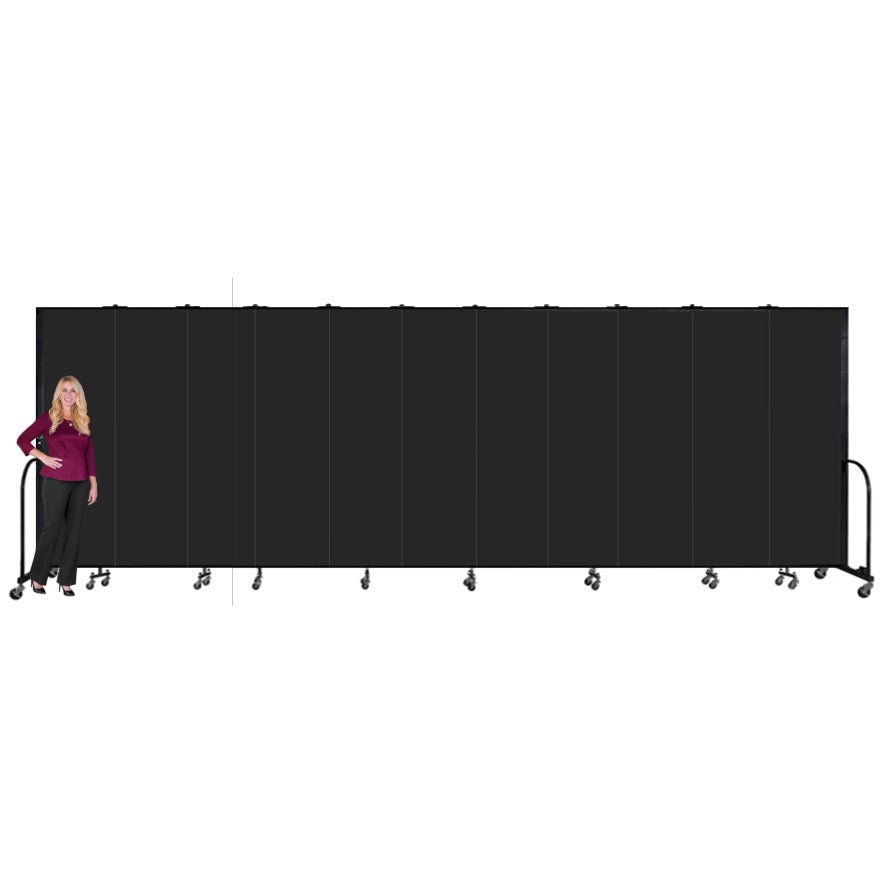 Screenflex FSL7411-WX - 11 Panels Standard Portable Room Divider 20' 5" L x 7' 4" H - SchoolOutlet