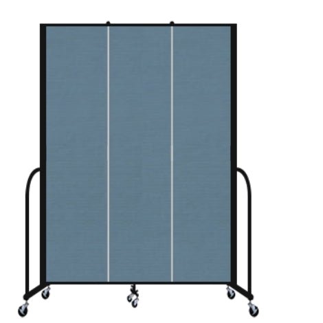 Screenflex FSL743 - 3 Panels Standard Portable Room Divider 5'9" L x 7' 4" H - SchoolOutlet