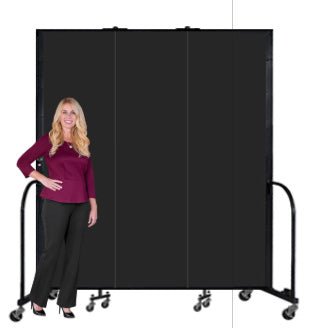 Screenflex FSL743-WX - 3 Panels Standard Portable Room Divider 5' 9" L x 7' 4" H - SchoolOutlet