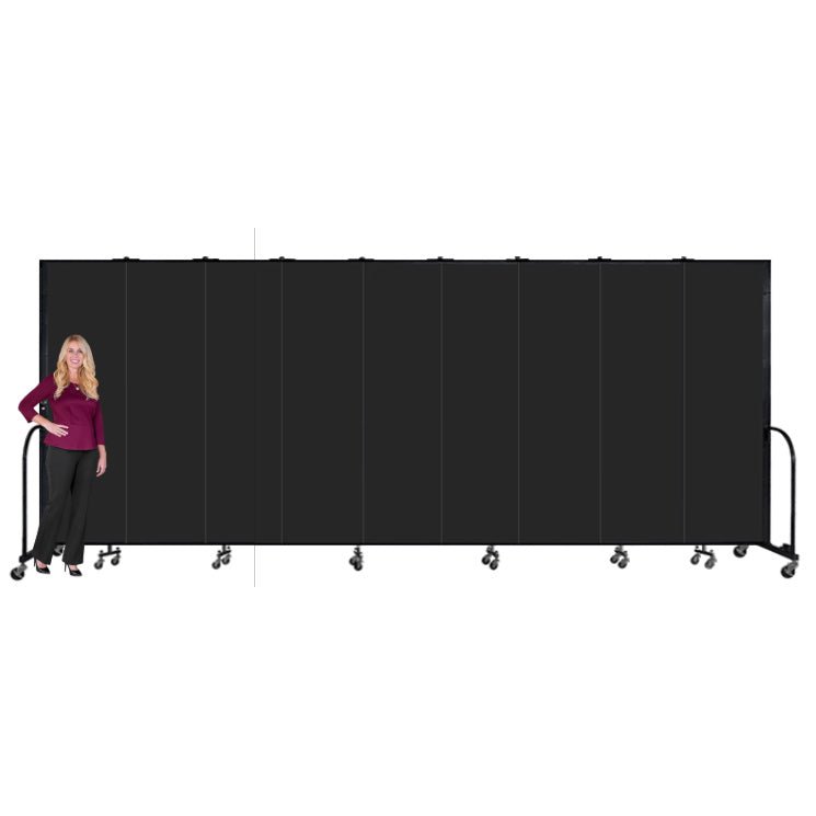 Screenflex FSL749-WX - 9 Panels Standard Portable Room Divider 16' 9" L x 7' 4" H - SchoolOutlet