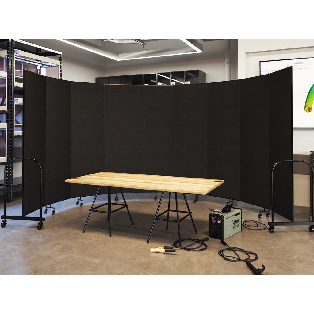 Screenflex FSL749-WX - 9 Panels Standard Portable Room Divider 16' 9" L x 7' 4" H - SchoolOutlet