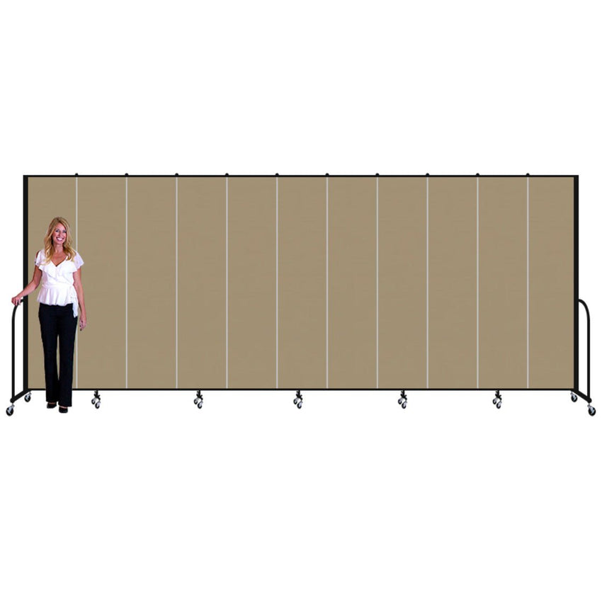 Screenflex FSL8011 - 11 Panels Standard Portable Room Divider 20' 5" L x 8' H - SchoolOutlet