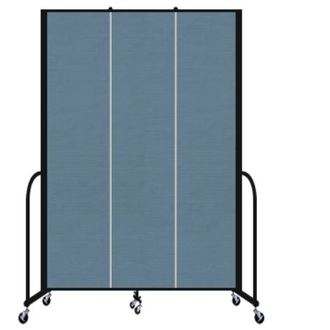 Screenflex FSL803 - 3 Panels Standard Portable Room Divider 5'9" L x 8' H - SchoolOutlet