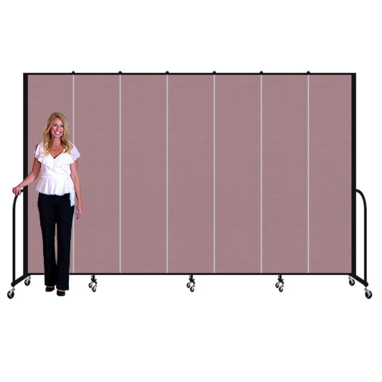 Screenflex FSL807 - 7 Panels Standard Portable Room Divider 13' 1" L x 8' H - SchoolOutlet