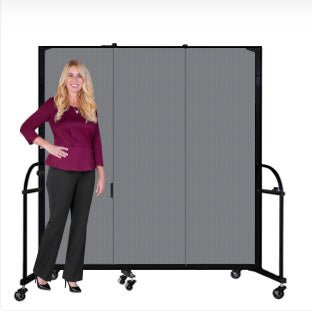 Screenflex HFSL603 - 3 Panels Standard Portable Room Divider 5' 9" L x 6' H - SchoolOutlet
