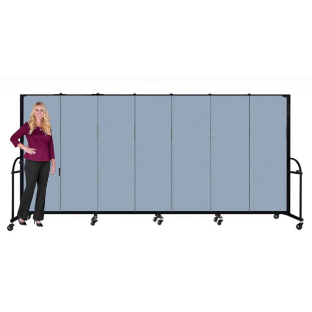 Screenflex HFSL607 - 7 Panels Standard Portable Room Divider 13' 1" L x 6' H - SchoolOutlet