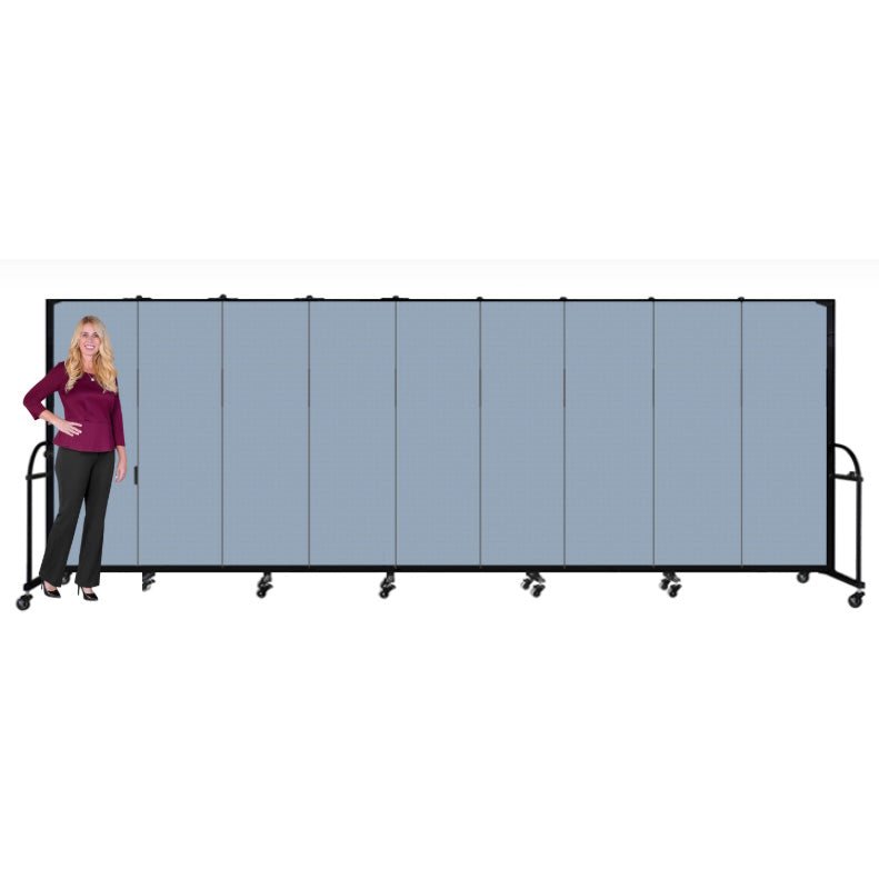 Screenflex HFSL609 - 9 Panels Standard Portable Room Divider 16' 9" L x 6' H - SchoolOutlet