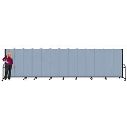 Screenflex HFSL613 - 13 Panels Standard Portable Room Divider 24' 1" L x 6' H