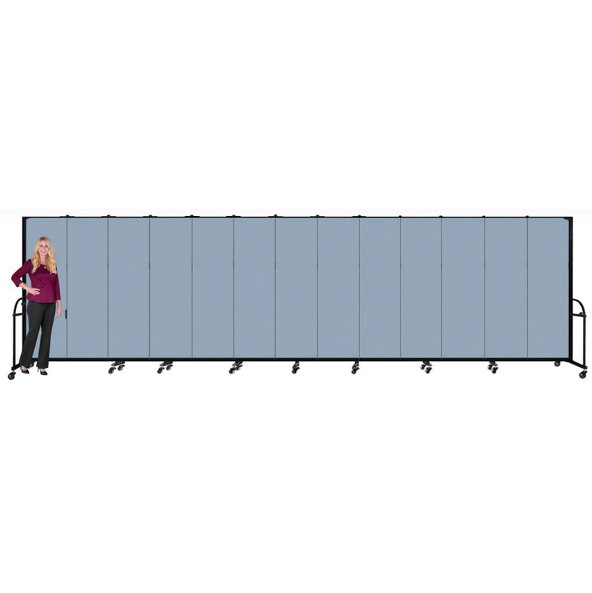 Screenflex HFSL7413 - 13 Panels Standard Portable Room Divider 24' 1" L x 7' 4" H - SchoolOutlet