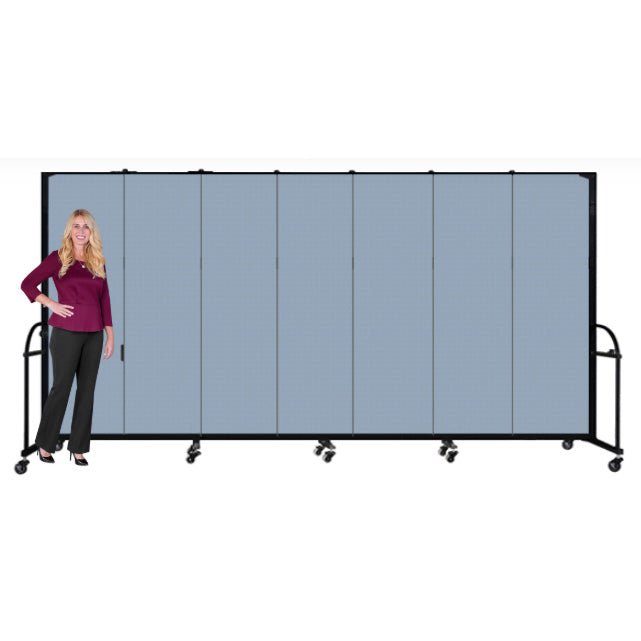 Screenflex HFSL747 - 7 Panels Standard Portable Room Divider 13' 1" L x 7' 4" H - SchoolOutlet