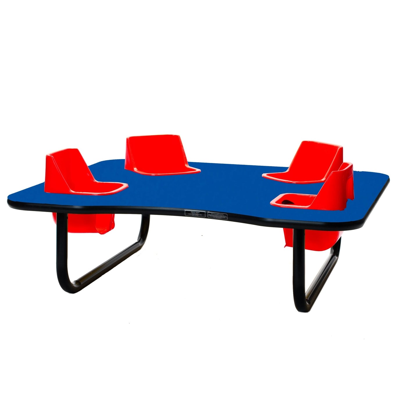 Four-Seat Kidney Toddler Table - Space Saver (14" H) (Toddler Tables TOD-TT414SS) - SchoolOutlet