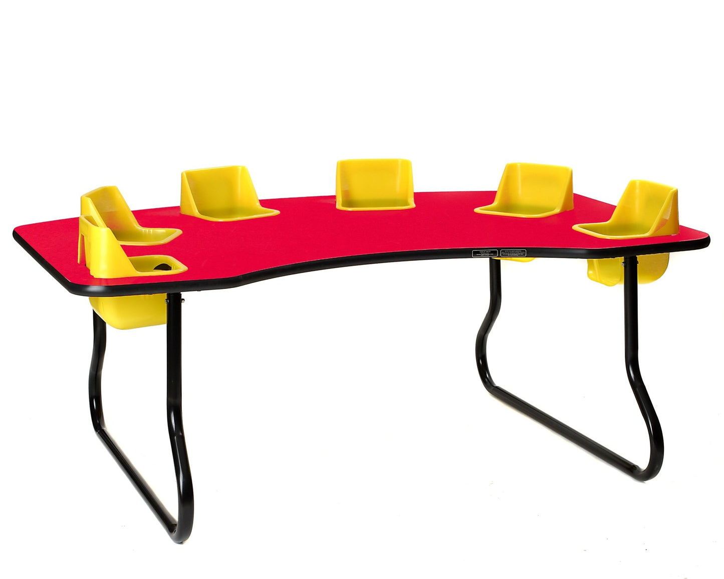 Six-Seat Kidney Toddler Table (14" H) (Toddler Tables TOD-TT614) - SchoolOutlet