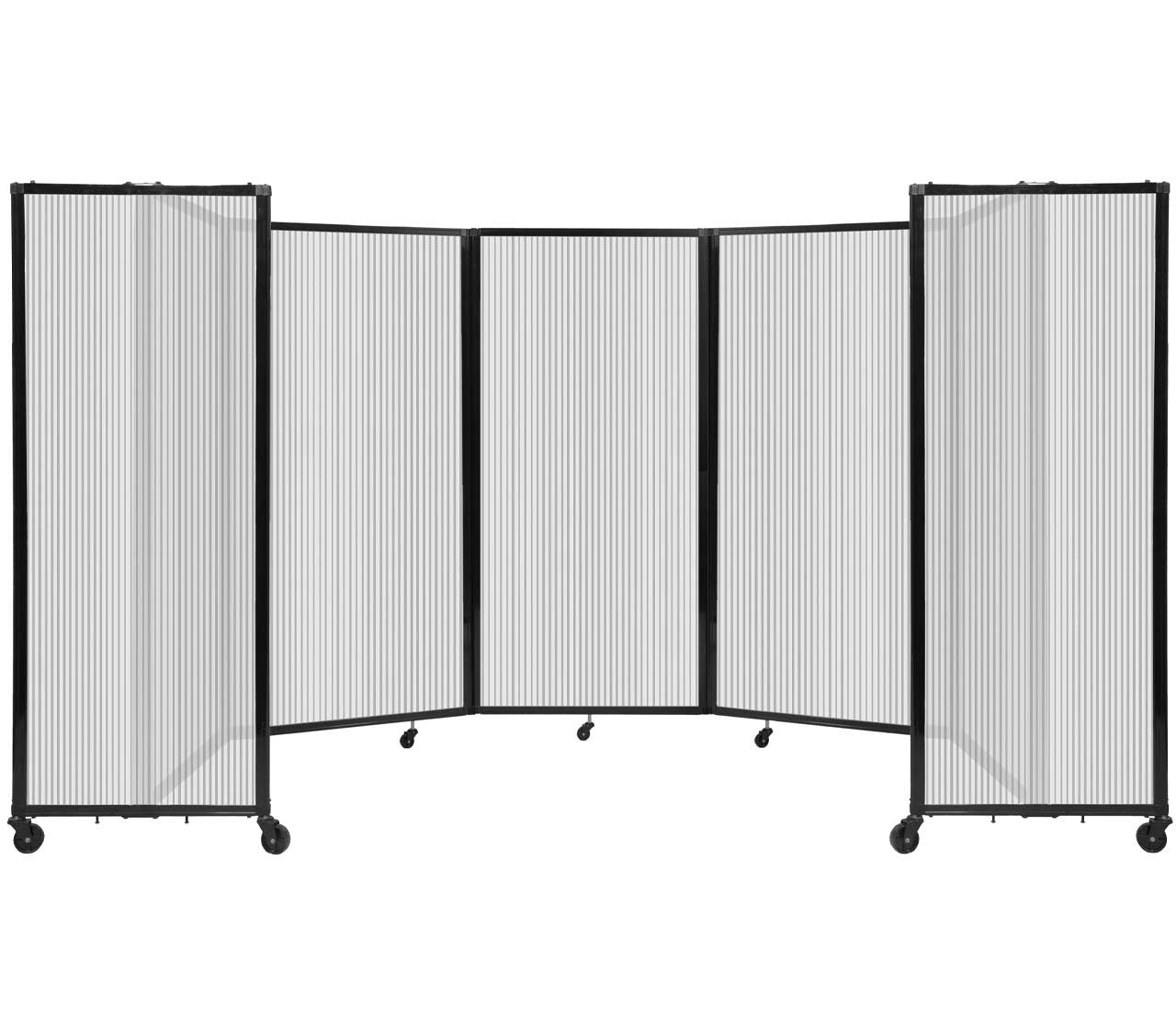 Room Divider Accordion Portable Partition Translucent Polycarbonate - SchoolOutlet