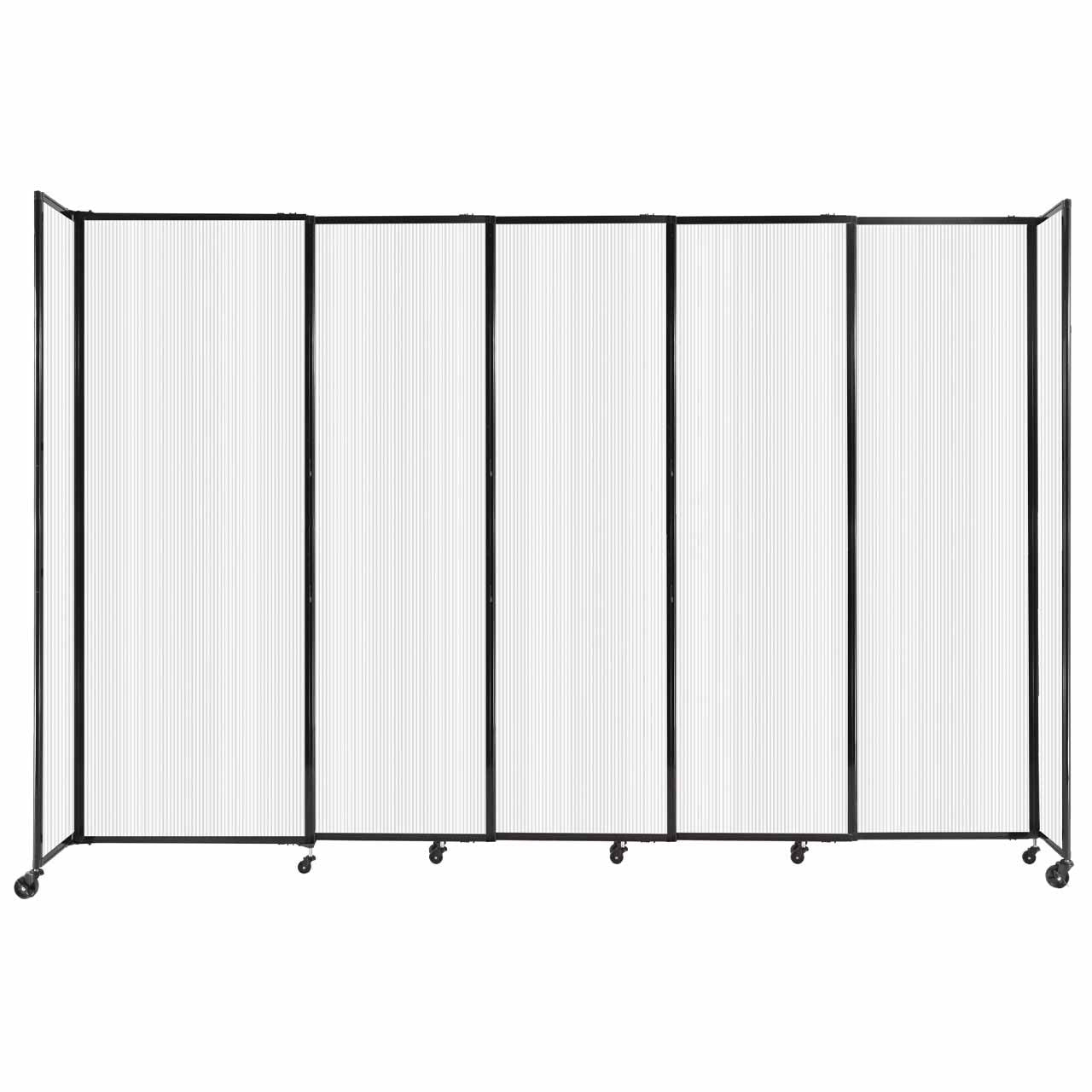 Room Divider Straight Wall Sliding Portable Partition Sound Absorbing Polycarbonate - SchoolOutlet
